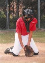 4. BLOCKING THE BALL WHEN THE PITCH IS IN THE DIRT OVER HOME PLATE: Keep the eyes on the ball. Directly face the ball.