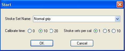 6.2. Calibration and stroke capture procedures Naming a set of strokes Click start in the TOMI interface and the title window will come up.