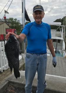 Saltwater Fishing News Continued Black Sea Bass Fishing Black Sea Bass Trip I went out on the Rudee head boat the Rudee Angler. We went out about 20 miles offshore. The fishing was very good.