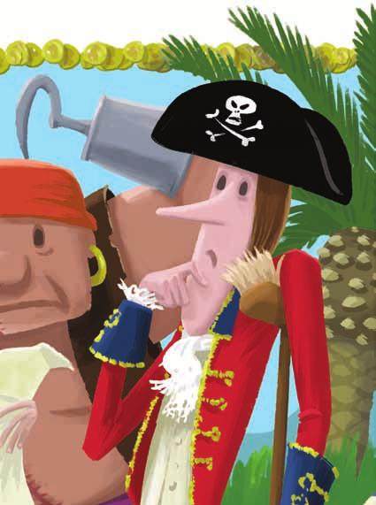 ALL OTHER PIRATES (whispering). ARRR! The pirates cluster round the map.