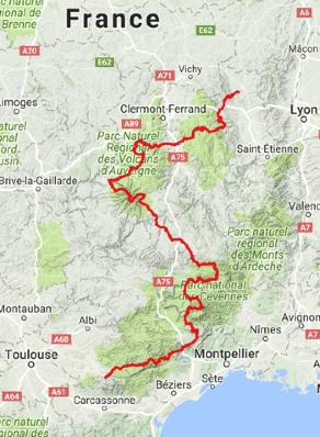 905km cycling challenge through the stunning and mountainous Auvergne, Cevennes and Haute-Langeudoc regions of France, amassing 17000m ascent!