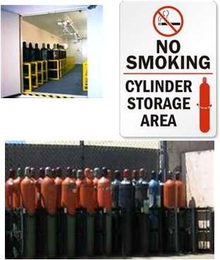 Storage Proper ventilation Out of the weather Not subject to temperature extremes Segregate gas types