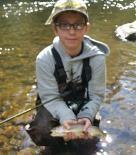 (See photo) Kathy on Justus Mikey on Sugar - 10/20: I took 10 year old Mikey Galkowski to several different holes on Sugar Creek in search of fall trout.