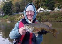 (See photo) RJ Graham (Tionesta); filed 10/21: Darl, the fall river feed bag is on heavy! We fished the river today and caught well over 50 smallmouths majority of bass were quality size fish!