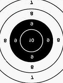 When the shot group is centered on the target, the rifle is zeroed and the sight should not be changed unless subsequent groups are off center.