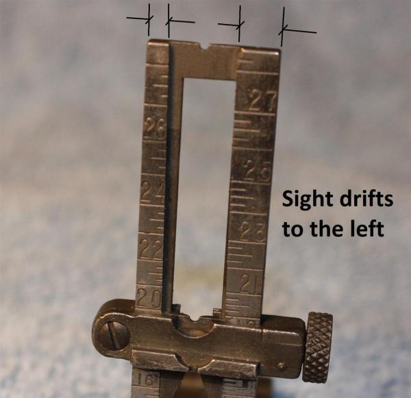 A properly functioning sight will return to the starting windage setting when the pressure is released. This movement is by design and is indicative of a correctly functioning sight.