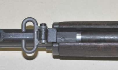 4) To replace the operating rod, place the piston end into the gas cylinder while weapon is inverted (fig 37).