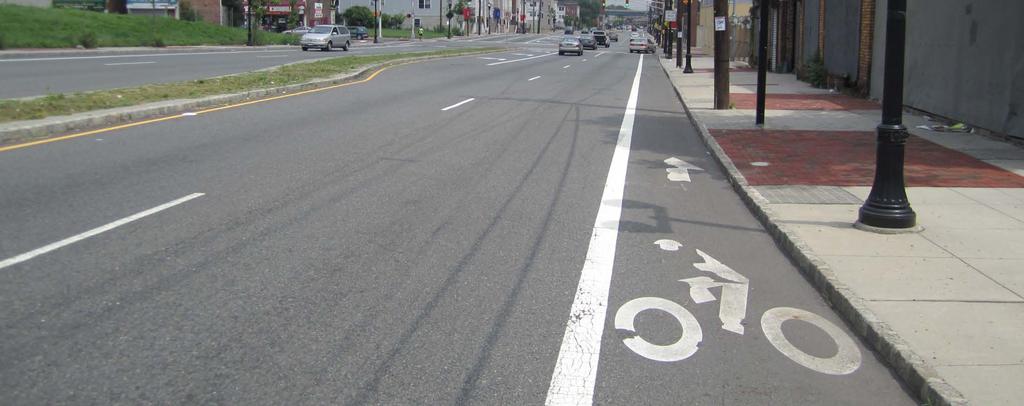 Standard Bike Lanes Separates bike from vehicle traffic More comfortable on higher speed (> 25 mph), higher