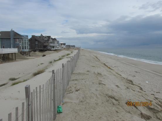 NJBPN 151 1 st Avenue, Normandy Beach On the left (September 30, 2014), the view is from the top of the dune that was created in 2014.