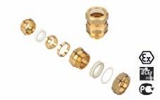 able glands for Ex applications - Brass Klippon cable glands - Brass - Ex-e, Ex-d, IP 66 / IP 68 for armoured cable able entries able gland for cables and lines with single-wire armouring.