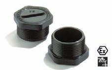 Sealing plugs Sealing plugs - Plastic - Ex e able entries Sealing plug with cross-head is used to seal surplus threaded holes and to maintain the IP protection degree especially for Ex-e Ex
