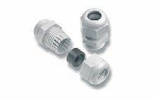 Standard cable glands - Plastic able glands - Plastic - IP 67 able entries Plastic cable gland for industrial applications with integrated strain relief mechanism.