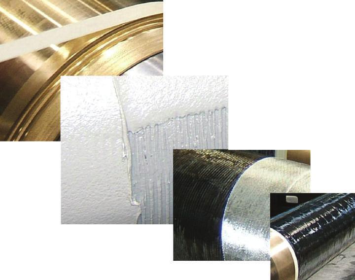 CELLOFLEX-M shaft coating (The different layers do interconnect) Easy repair (even in combination with previous CELLOFLEX material) Shafts protection The Devcon CELLOFLEX-M shaft coating