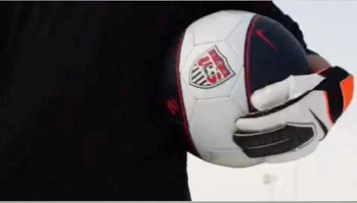 Strahan were pictured wearing official National Team uniforms and the advertisement featured several closeup shots of U.S. Crest Logo Mark on the uniform and a soccer ball in slow motion.