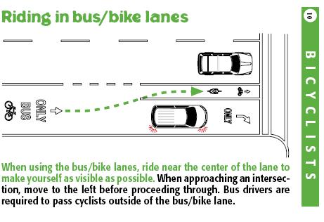Paul area in Minnesota also has had an educational campaign for cyclists who use transit routes.
