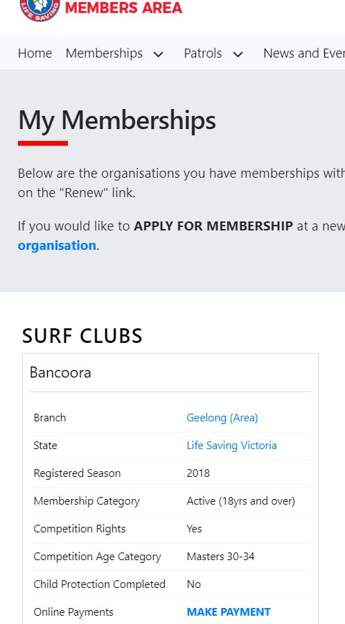 Family Group and Memberships: Please note all members of the family are required to be a member if your child or children are participating in nippers or young guns.