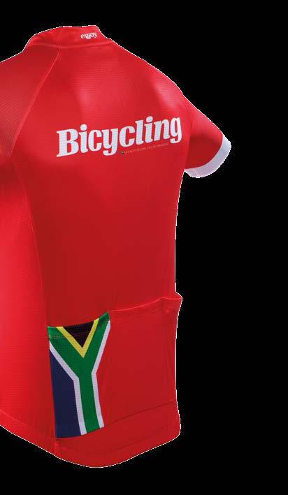 WITH ITS NEW B IDENTITY, THE NEW BICYCLING JERSEY IS LIKE NO OTHER. BICYCLING HAS TEAMED UP WITH ENJOY FITNESS TO CREATE THE B JERSEY.