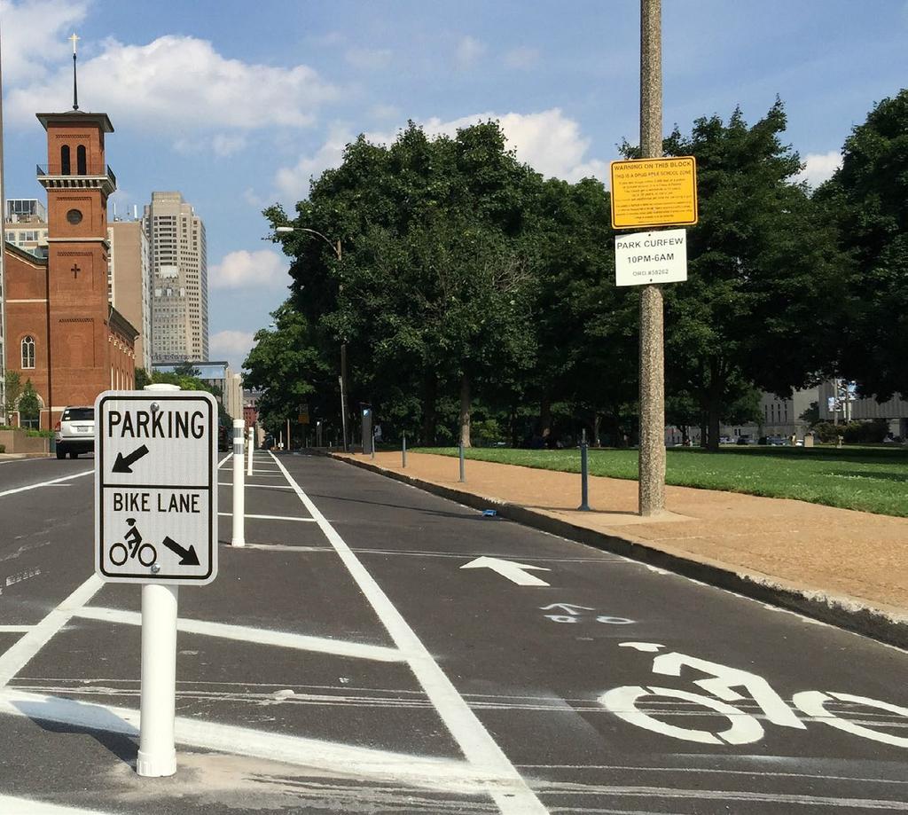 SAFETY Cities with high bicycling rates tend to have lower crash rates for all road users. Cities around the U.S. have found that protected bike lanes increase bicycle ridership, reduce motor vehicle speeding, reduce crashes and improve people s feelings of safety on those streets.