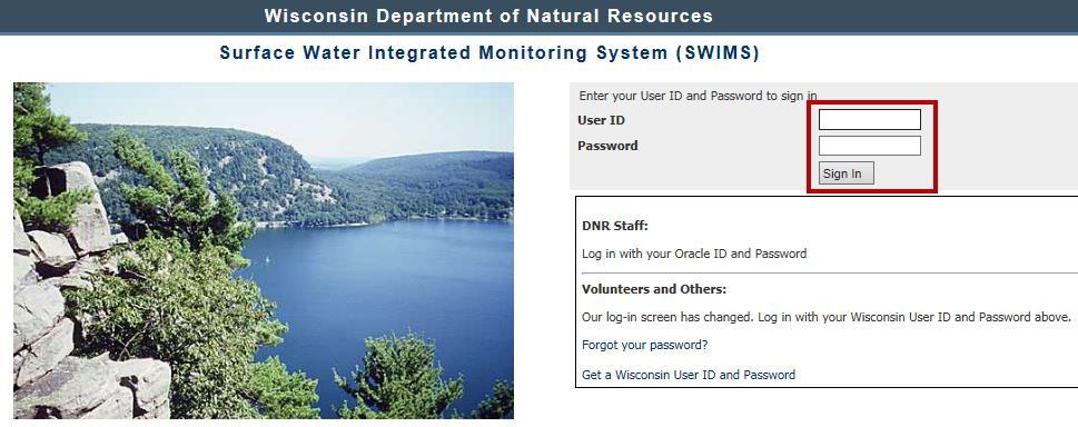 Entering Monitoring Data into SWIMS NOTE: Your web browser