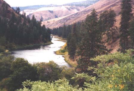 The Grand Ronde drains Oregon's Blue, Wallowa and Elkhorn Mountains, enters Washington State some thirty miles from its juncture with the Snake, and winds through a rugged canyon whose steep walls