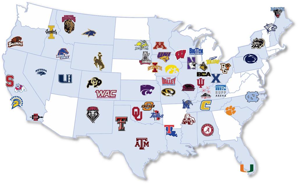 LEARFIELD SPORTS NETWORK When you join our team at Northwestern Sports Properties, you become a member of our vast network of athletic departments, conference