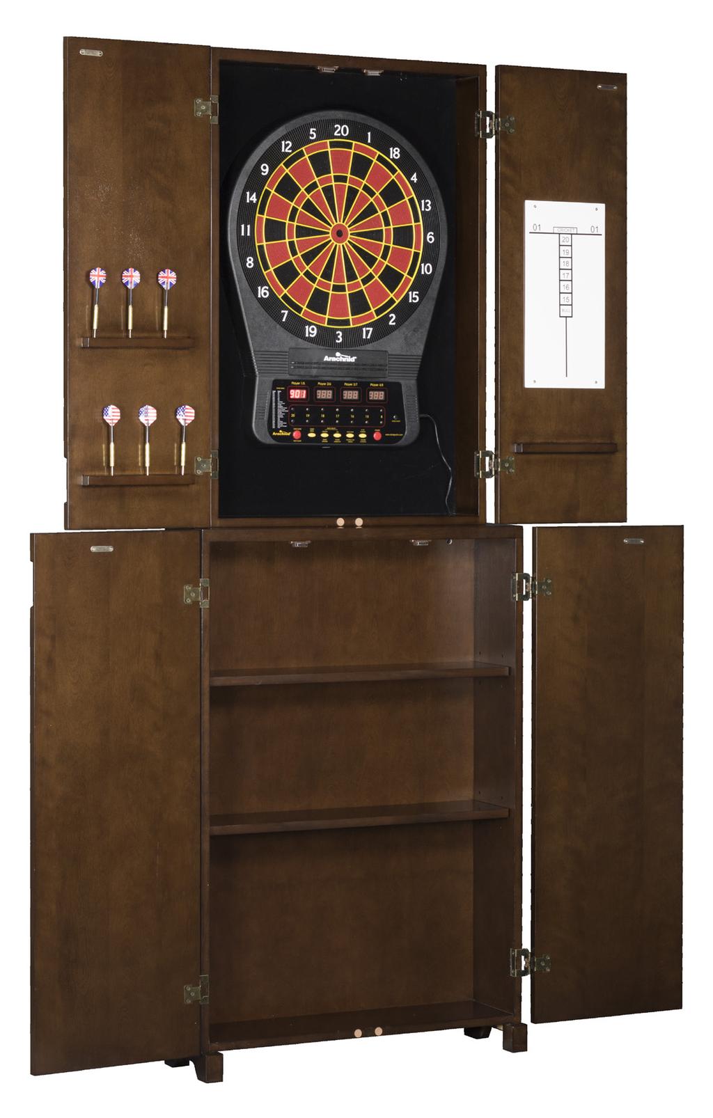 STANDING DARTBOARD CABINET The free standing dartboard cabinet is a perfect