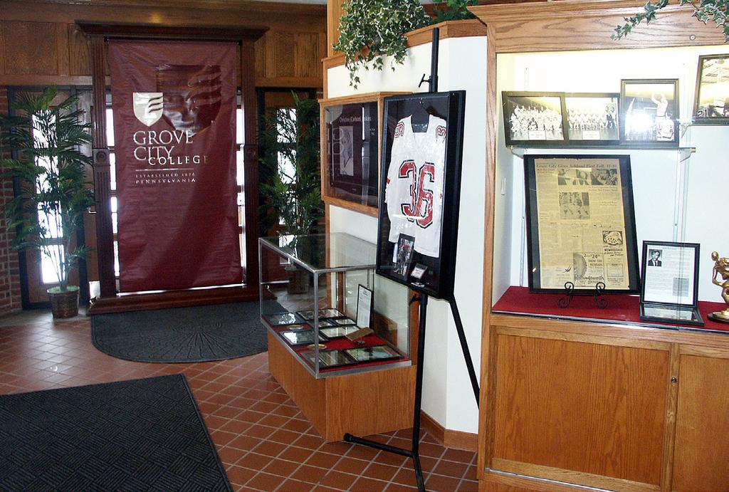 Inside Athletic Hall of Fame the The Grove City College Hall of Fame and