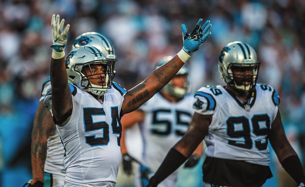 Through Week 1, Carolina is tied for second in the NFL in sacks. The Panthers only allowed 94 total rushing yards to Dallas as a team, ranking in the Top 10 of the NFL after Week 1.