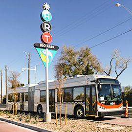 Albuquerque ABQ Rapid Transit (ART) Newly-developed additions to the city bus system 3 routes run through downtown ABQ and UNM campus Uses features like bus-only lanes, signal priority, and elevated