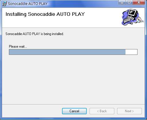 start Sonocaddie AUTO PLAY software.