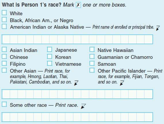 U.S. Census multi-race reporting Since 2000, can enter more than one race: