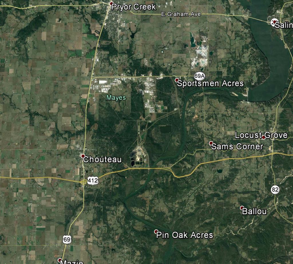 Source: Google Earth Project Location Map Grand River Energy Center
