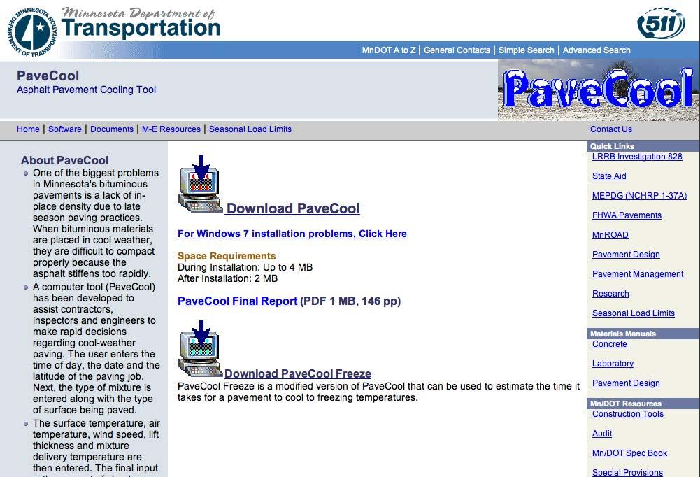 PaveCool website www.
