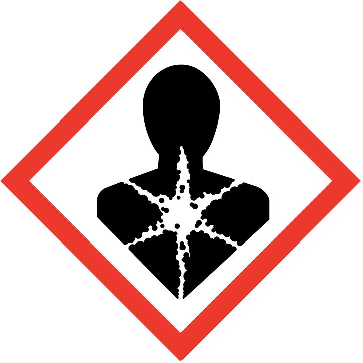 Sens. 1 Skin Sens. 1 Carc. 1B H334 H317 H350 2.2. Label elements GHS-US labeling Hazard pictograms (GHS-US) : Signal word (GHS-US) Hazard statements (GHS-US) Precautionary statements (GHS-US) 2.3. Other hazards Other hazards not contributing to the classification 2.