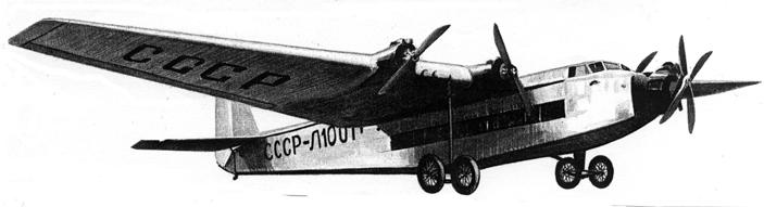 March, 2004 Minneapolis, Minnesota U.S.A. Page 7 Tupelov ANT 14 Pravda by Conrad Naegele During the early 30s, the Soviet Union loved large aircraft.
