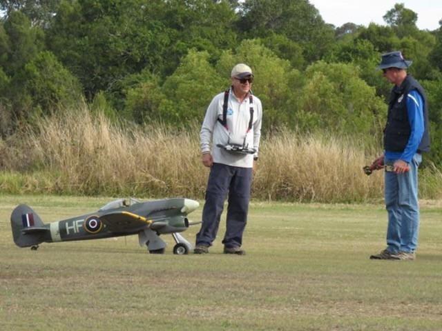 OOPS! Many LMFC guys have seen my Hawker Typhoon. Sadly, a minor accident turned into a major one at the Wingham scale event.