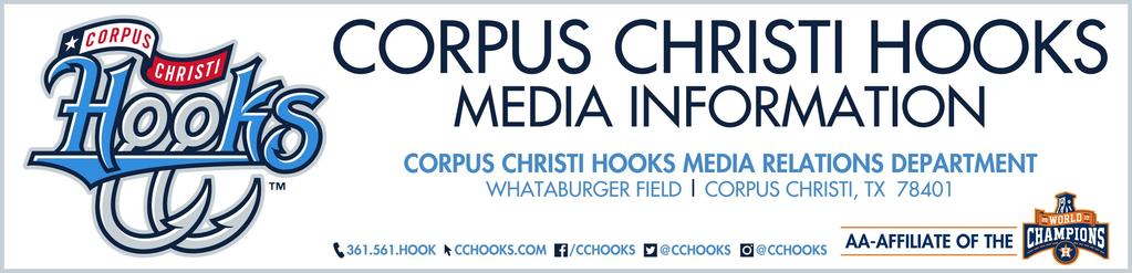 Corpus Christi (36-28, 79-54) at Frisco (35-30, 59-76) Thursday, August 30, 2018 Dr Pepper Ballpark Frisco, TX 7:05 p.m.