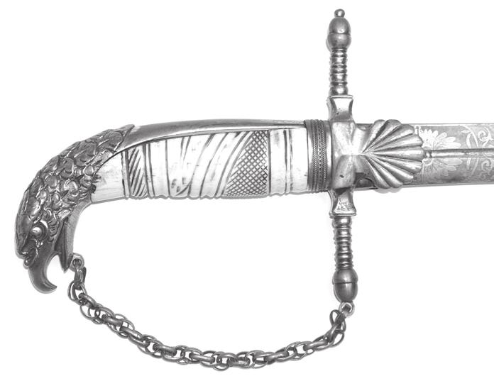 Figure 17. (Sword 8) Circa 1830 1860 Navy Militia NCO sword (Courtesy of Horstmann & Sons, Philadelphia, Pennsylvania). Figure 18. (Sword 8) Blade with fouled anchor.