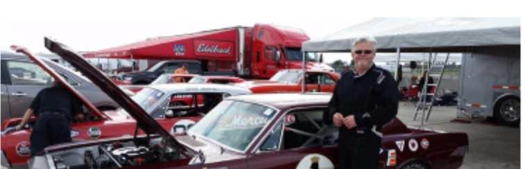 The car was parked in a line of 5 special Historic Trans-Am cars. I found out Bill owned all of them.