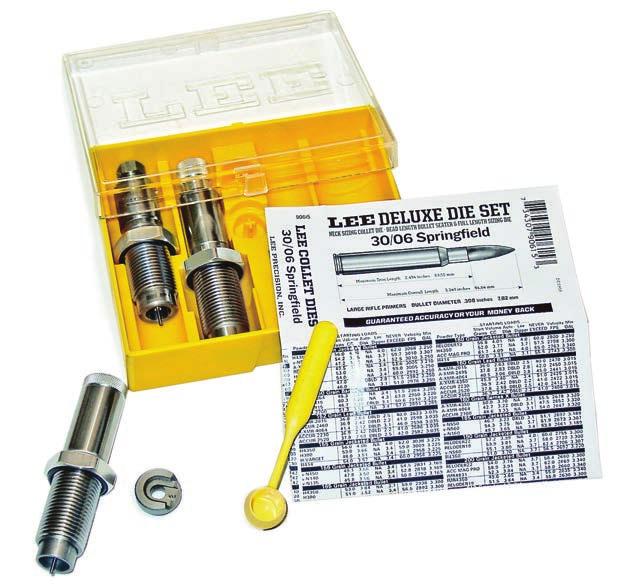 LEE COLLET DIES Guaranteed to load the most accurate ammunition or your money back No lubrication required Guaranteed accuracy Extends case life 10X Fastest to use No cleaning or lubing REQUIRED Lee