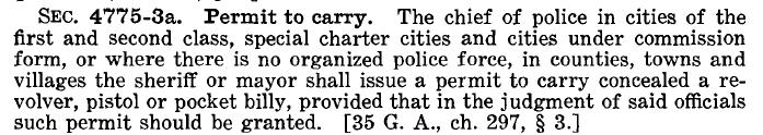 Intro Iowa overview/history 35 th General Assembly 1913 Restrictions on carrying weapons First permit to carry provisions Discretionary issuance 2.
