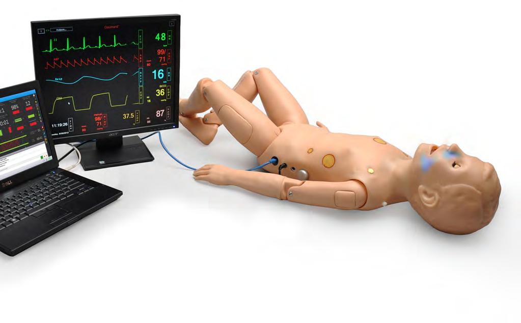 Training Detects Intubation Includes Control PC Palpable Carotid, Brachial, Radial, and Femoral Pulses Programmable