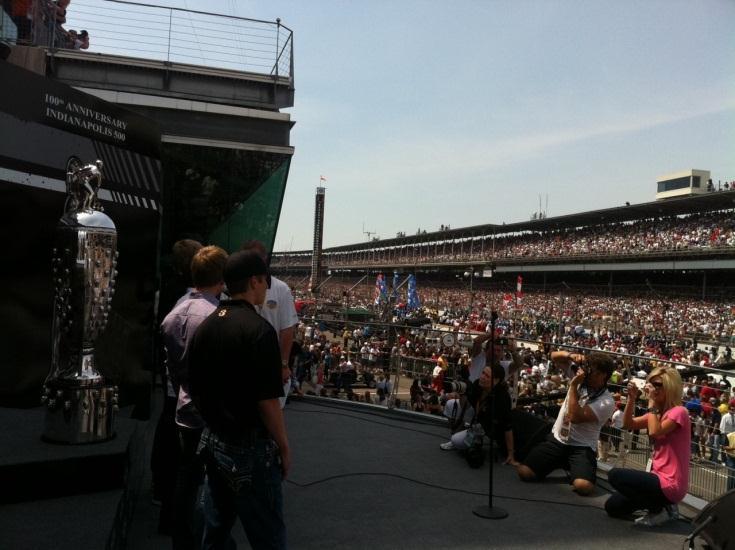 Each winner was introduced on the IMS victory podium and interviewed on the video board before 400,000 spectators at the Greatest
