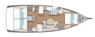 SUN ODYSSEY 440 ET SUN ODYSSEY 490 KIT MULTIPLE INTERIOR LAYOUTS POSSIBLE The Sun Odyssey 440 and 490 are