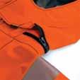 HIGH-VISIBILITY ORANGE GORE-TEX YRAD FR ARC-Flash Jacket, with Fall rotection Back Access & Detachable CAT Made with Liquid-roof GORE-TEX YRAD 3L Fabric, Orange. Hip Length. Set-In Sleeves.