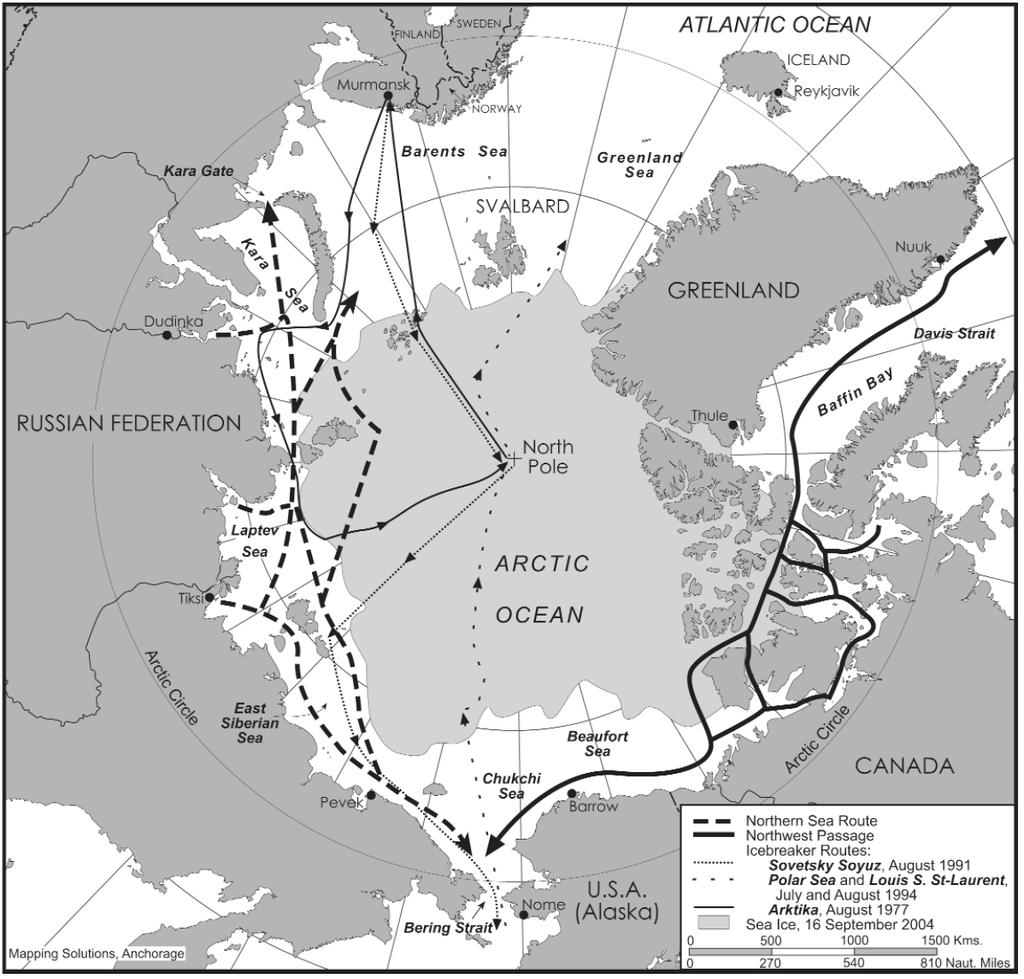 The Arctic Routes Northern Sea Route Kara Gate to Bering Sea 12.