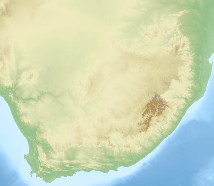 Cyfle i wledydd tlotach Ffynhonnell: http://commons.wikimedia.org/wiki/file:south_africa_relief_map_plain.