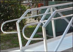 Projected handrail bracket ADA handrail bracket - handrail extends 12"
