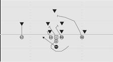 rossing route working to 8 yards deep 5 - step drop Swing route playside LE RE Reach block defensive lineman Reach block playside linebacker Inside release,