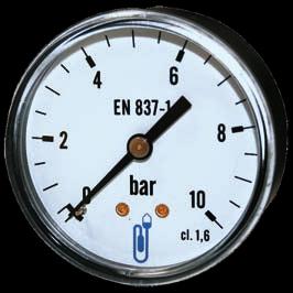 Pressure Gauges Dial Bourdon tube pressure gauges to EN837-1 European norm.